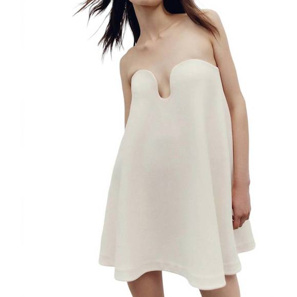 NEW SHONA JOY amura strapless mini dress in cream - Picture 5 of 7